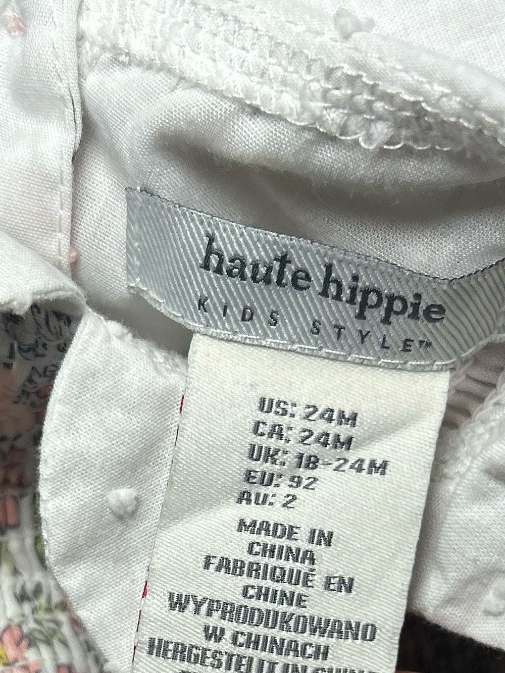 Haute Hippie White Dress with Pink and Green Floral Print - Picture 2 of 3